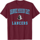 Shawnee Mission East High School Lancers T-Shirt - T-Shirt | Maroon