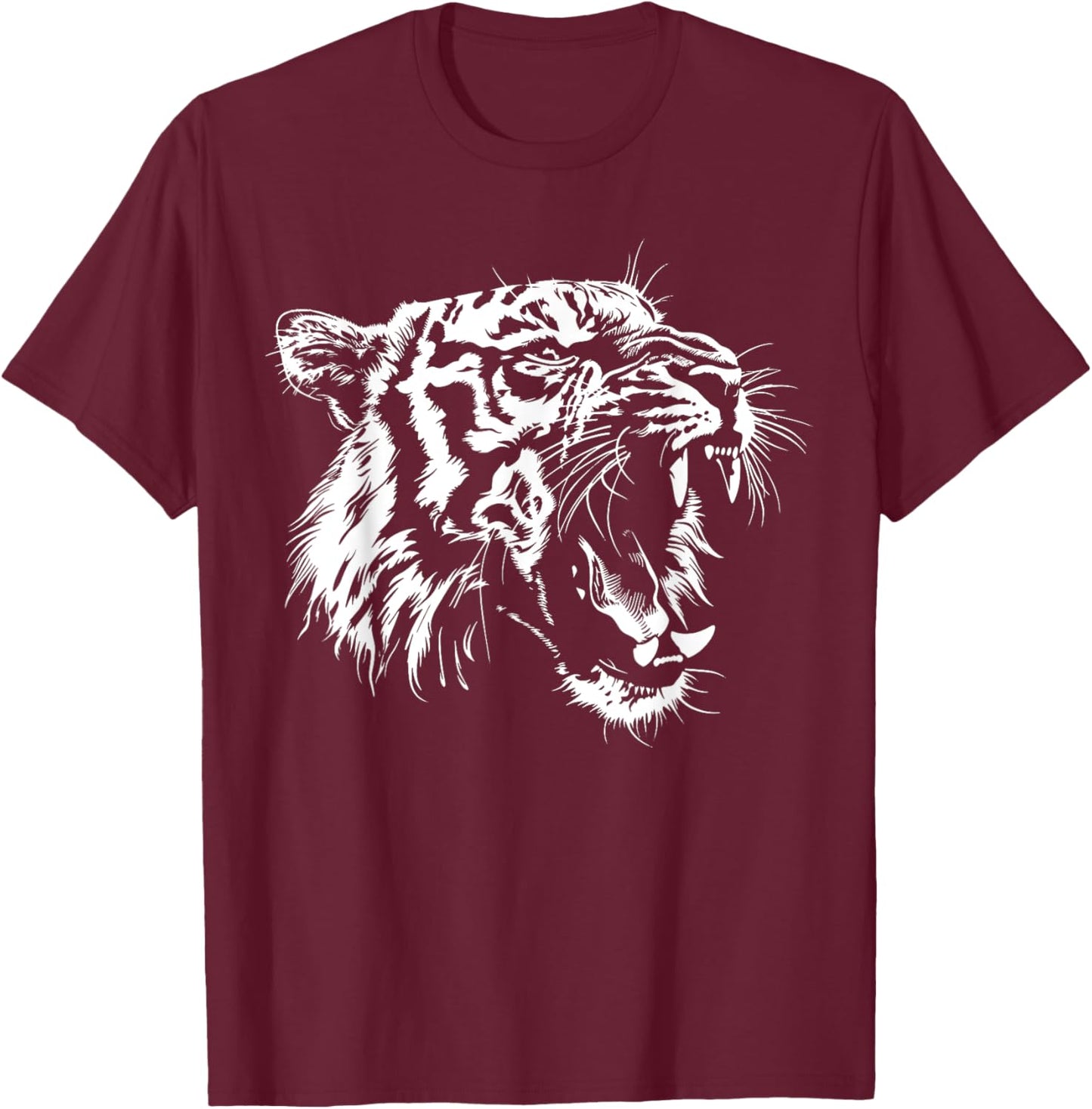 Tiger Graphic T-Shirt - T-Shirt | Maroon