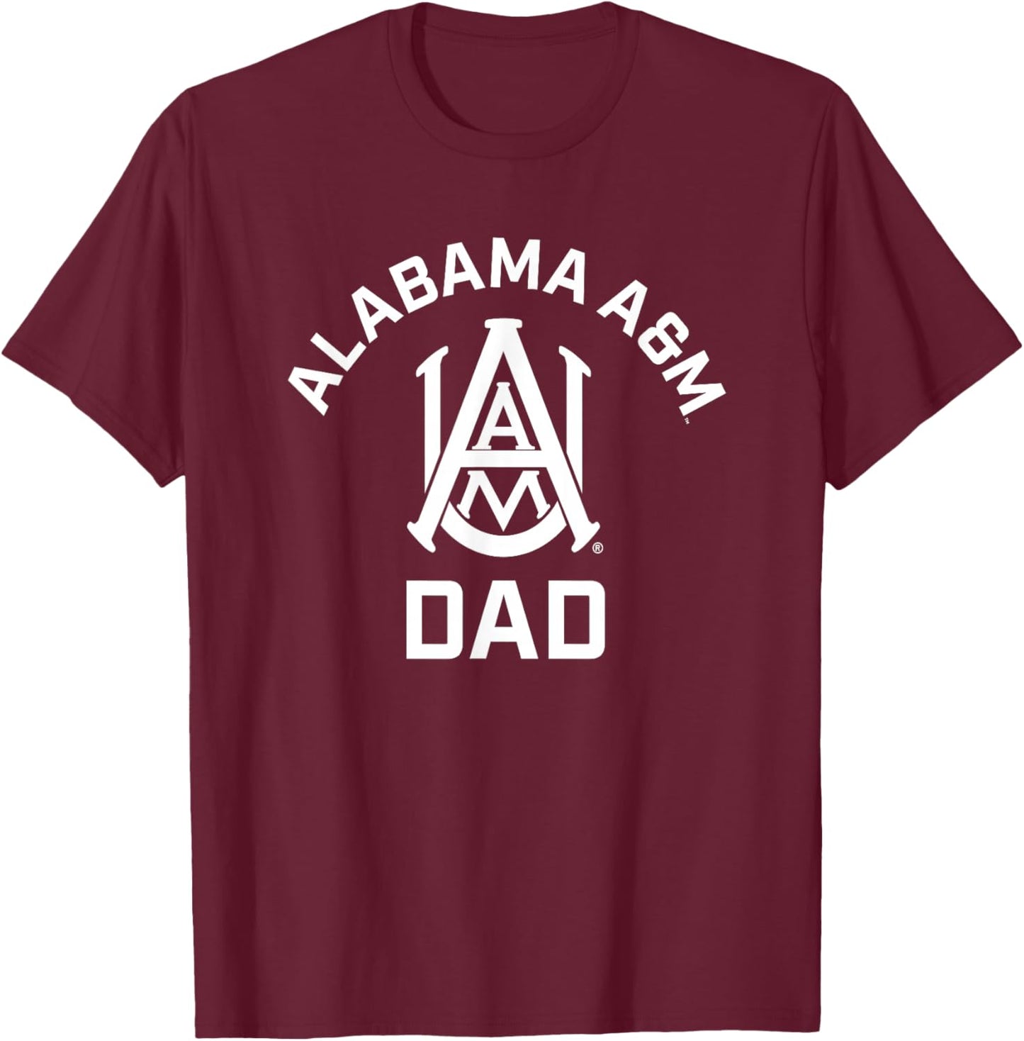 Alabama A&M University Bulldogs Arched Dad T-Shirt - T-Shirt | Maroon