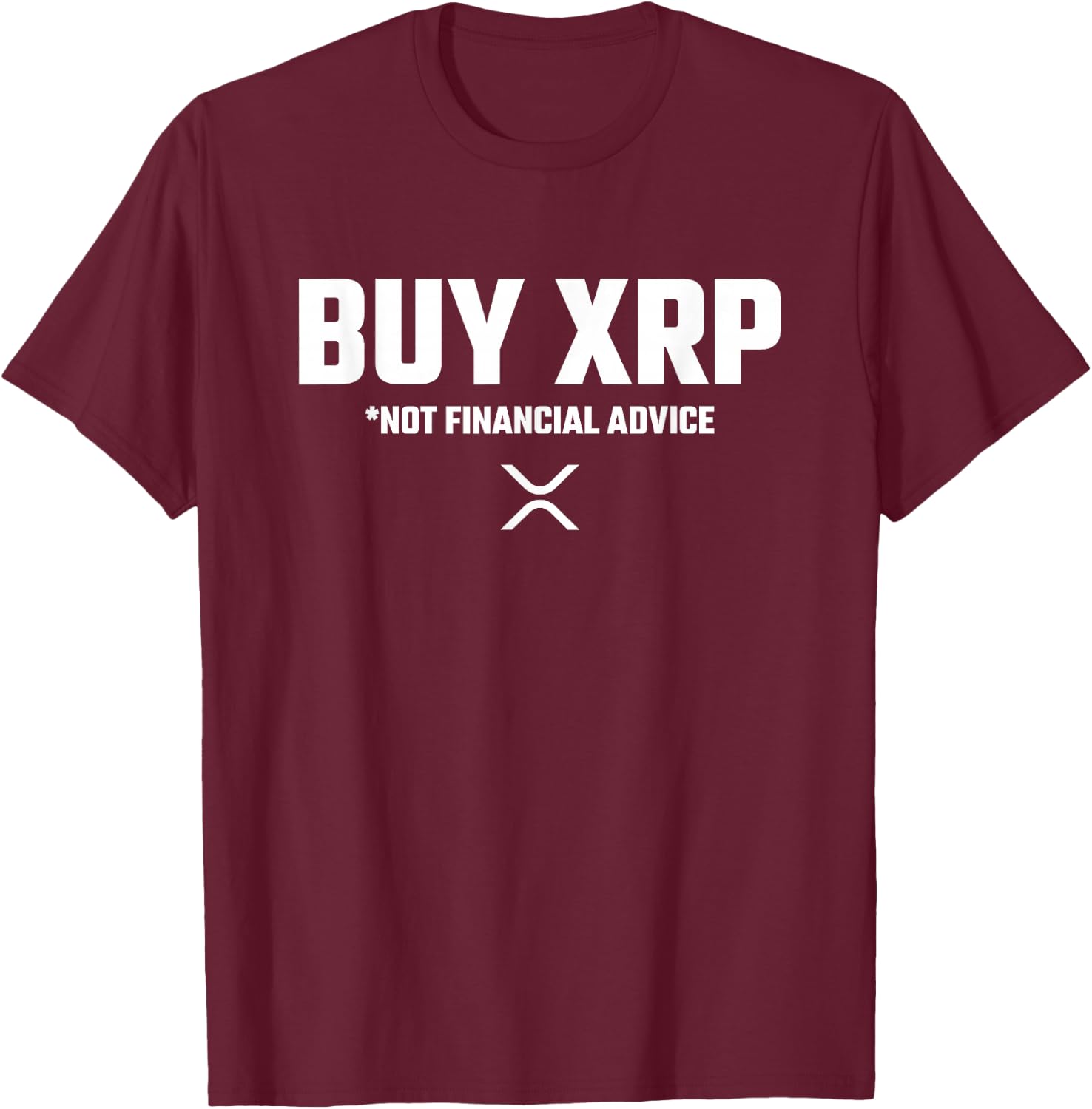 XRP Crypto - XRP Cryptocurrency - Buy XRP - XRP T-Shirt - T-Shirt | Maroon