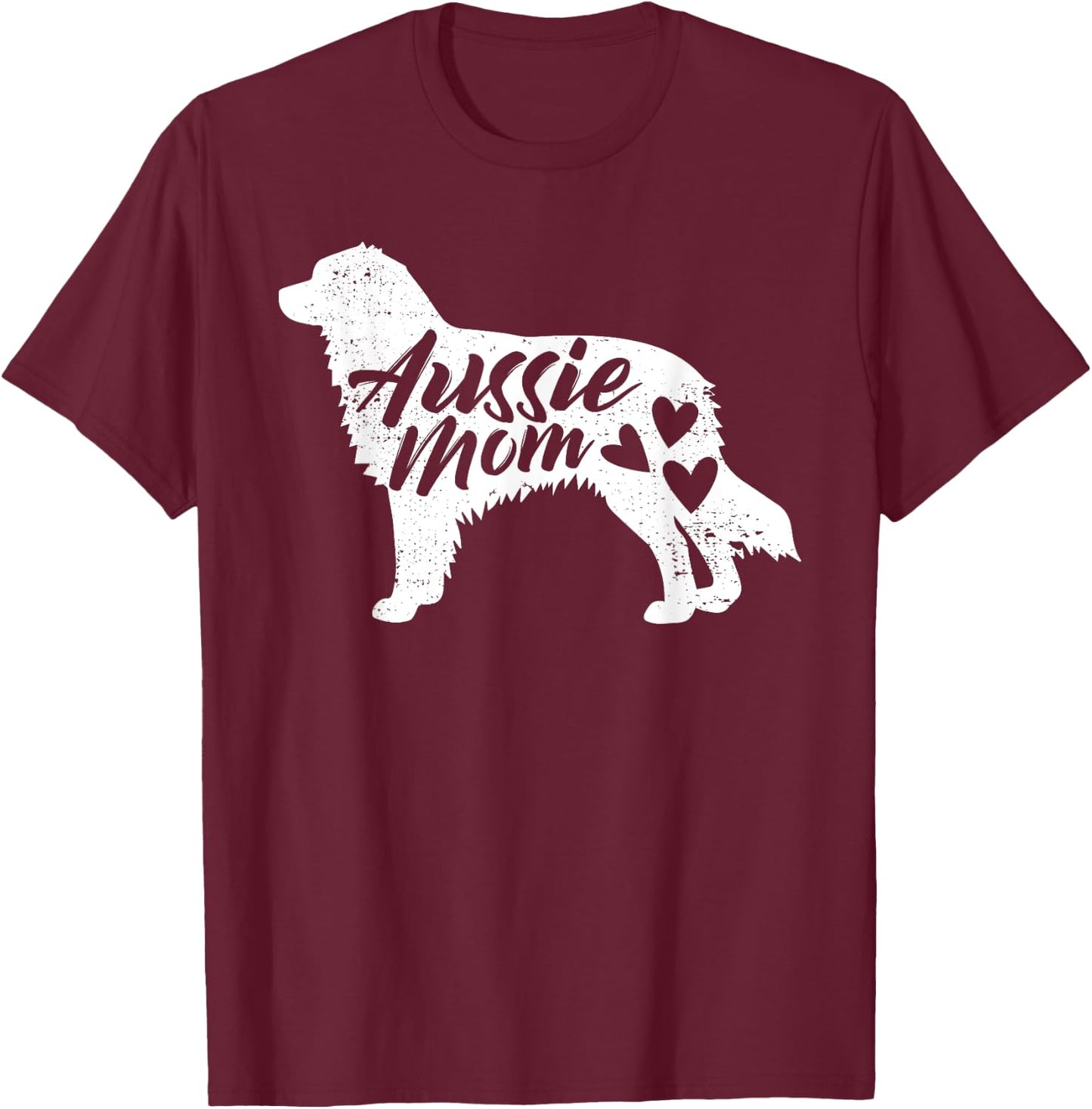 Australian Shepherd Mom Aussie Gifts for Dog Lovers Merle T-Shirt - T-Shirt | Maroon