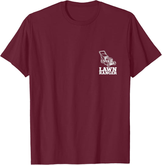 Lawn Ranger, Lawn Mowing T-Shirt - T-Shirt | Maroon