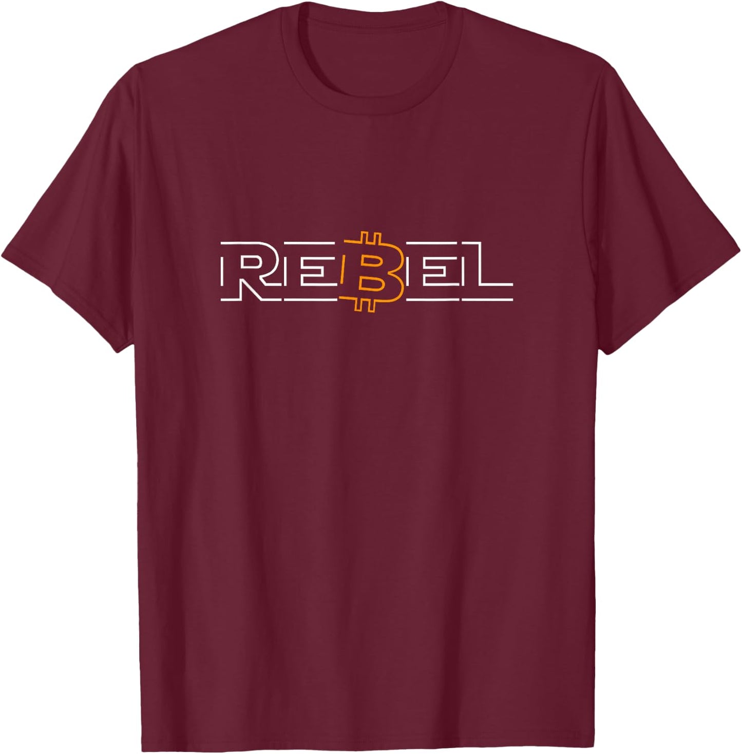 Rebel Bitcoin Crypto Currency DeFi HODL BTC T-Shirt - T-Shirt | Maroon