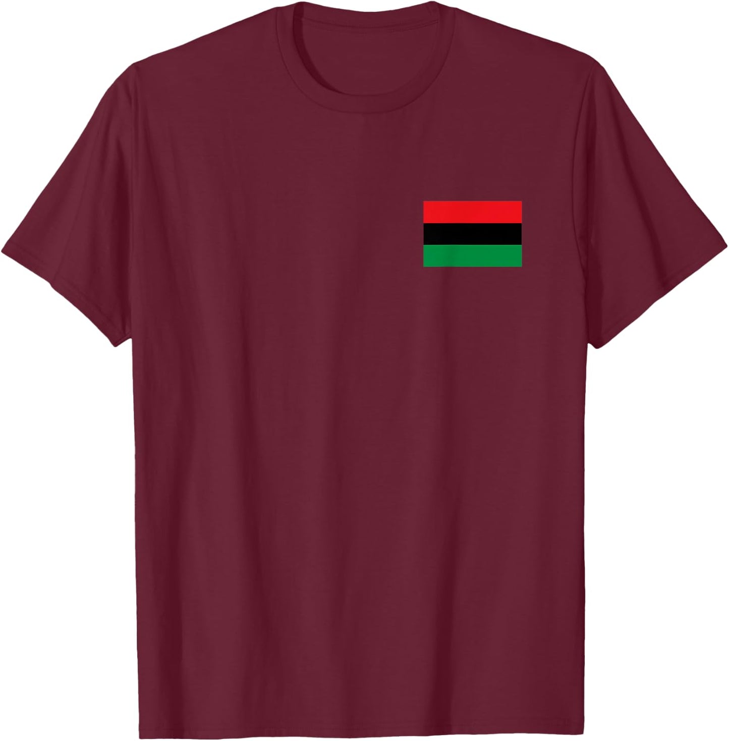 Pan African Flag Black Liberation Banner Black Pride T-Shirt - T-Shirt | Maroon