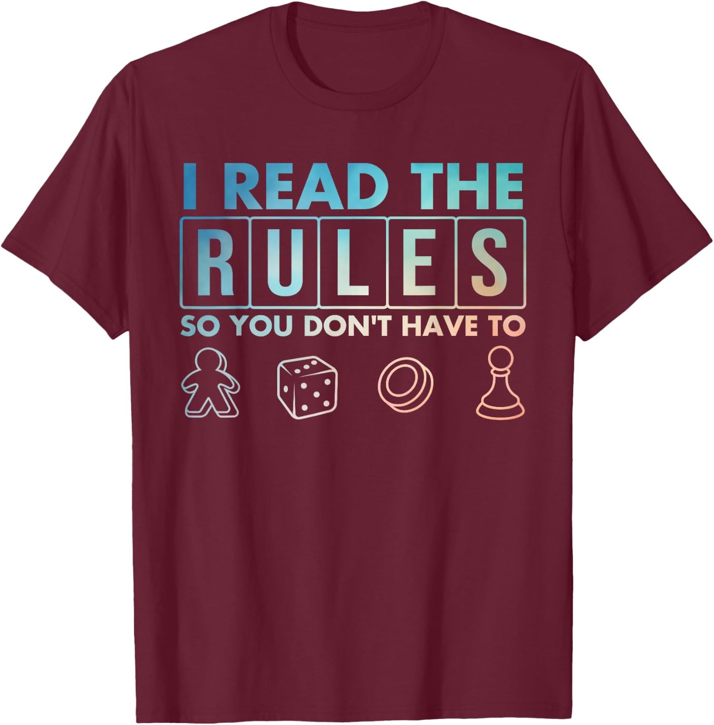 Funny Board Games Art Women Lovers Board Gamer T-Shirt - T-Shirt | Maroon