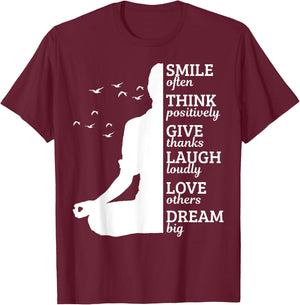 Yoga Apparel Co. Meditation Yoga Buddhism Spiritual Saying Gift T-Shirt - T-Shirt | Maroon