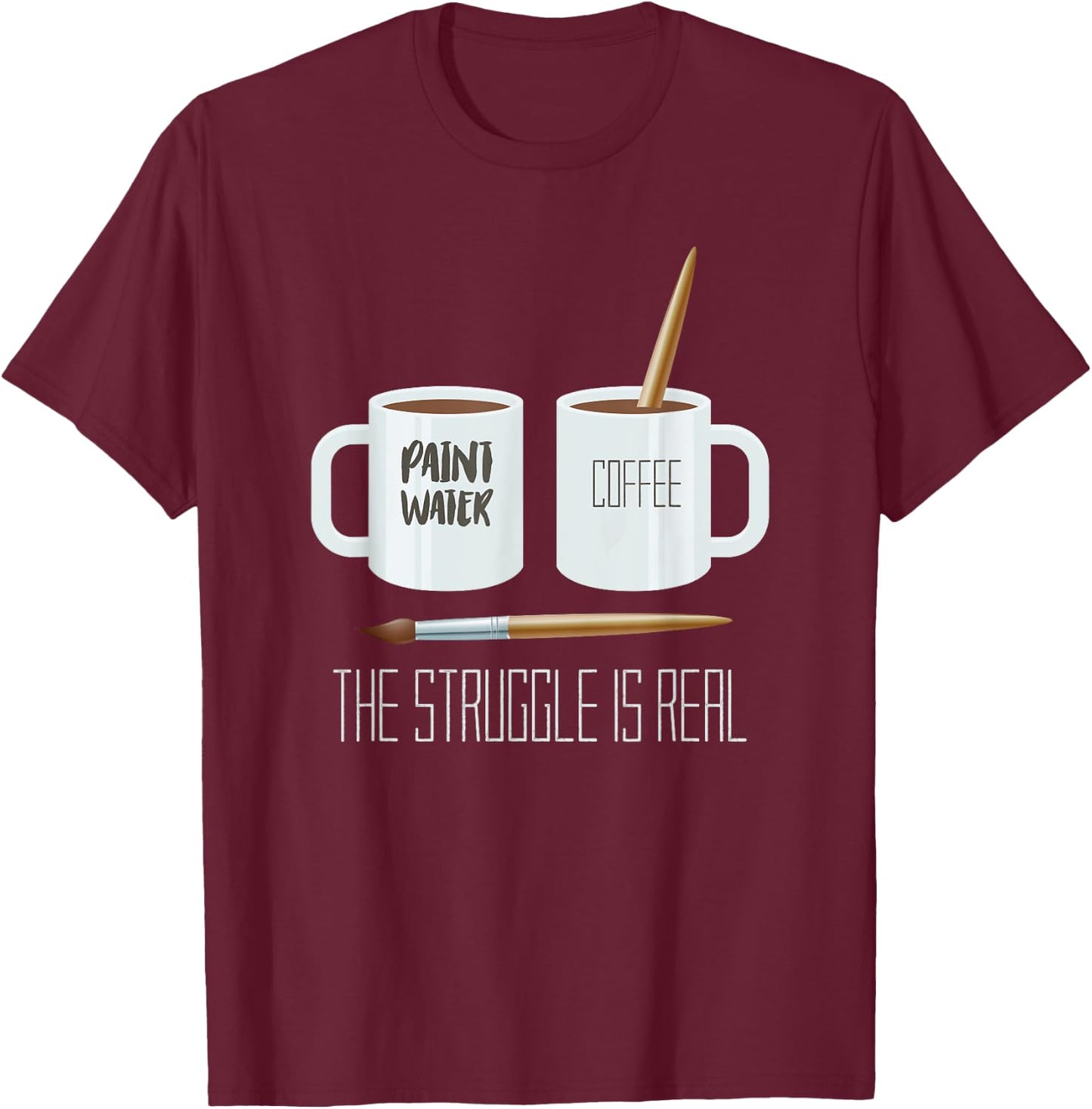 Funny Artist Problems Painter Gift Artist T-Shirt - T-Shirt | Maroon