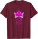 Unalome Lotus Flower Tree Mandala Tattoo Boho Zen Yoga T-Shirt - T-Shirt | Maroon