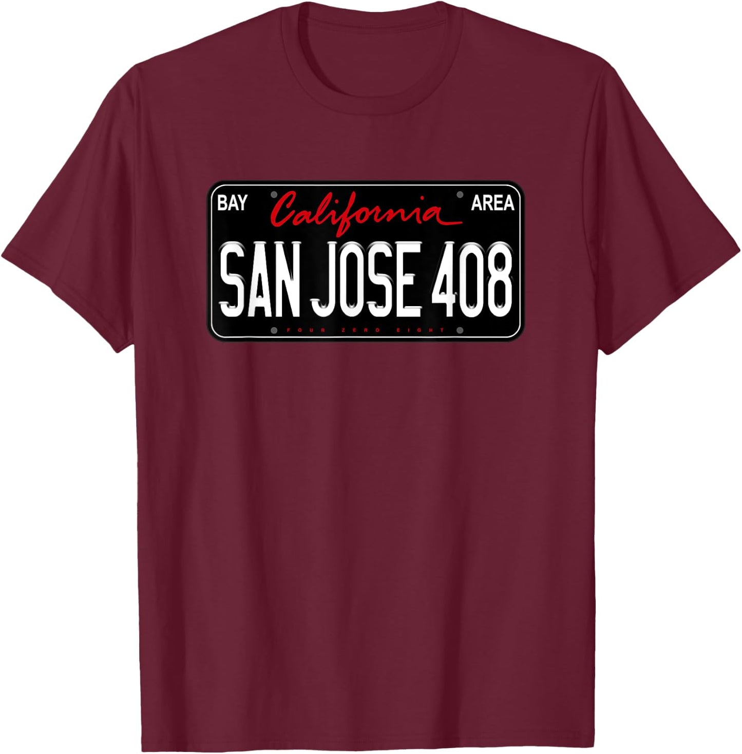 San Jose 408 Shirt, Shark City,Hella San Jose, Shark Tank SJ T-Shirt - T-Shirt | Maroon