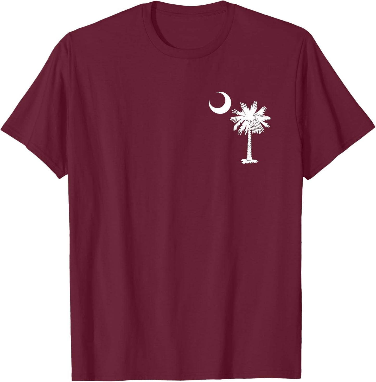 South Carolina State Flag Palmetto Tree Crescent Moon SC T-Shirt - T-Shirt | Maroon