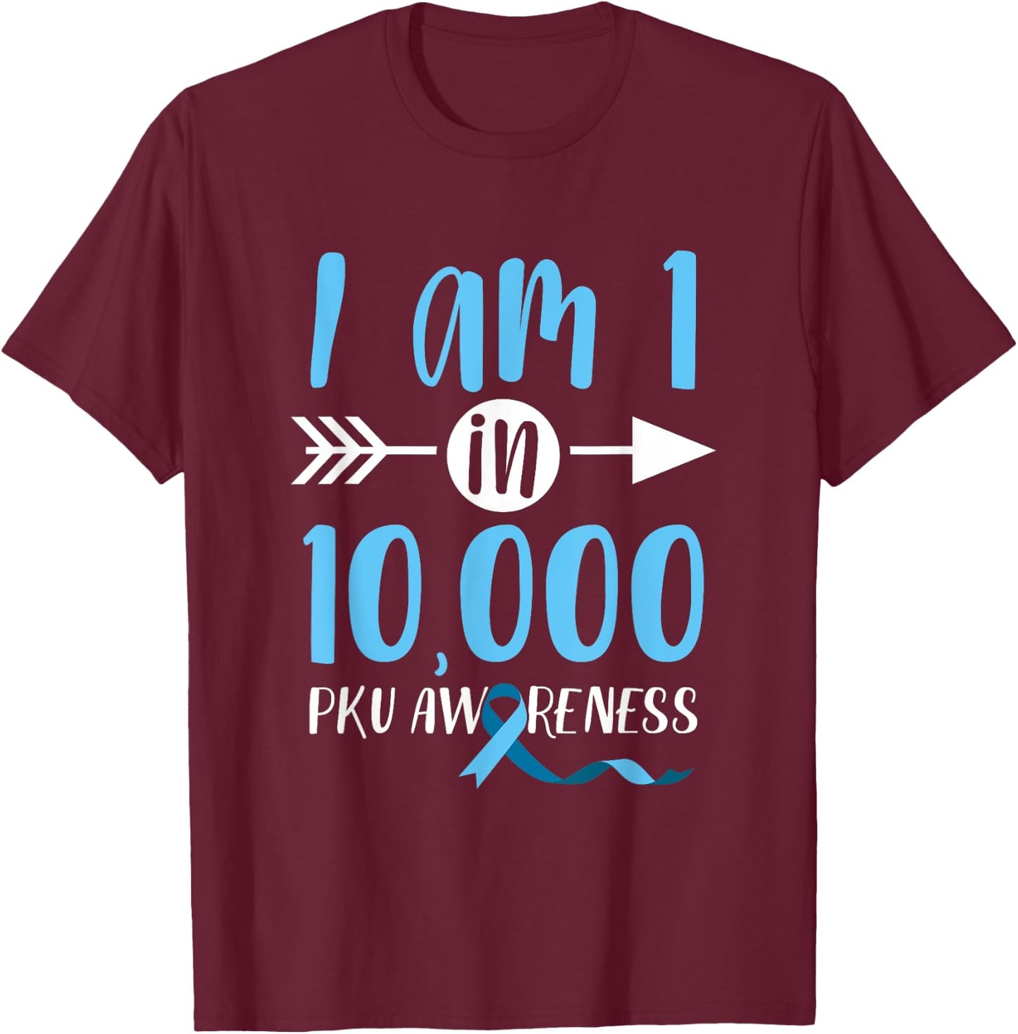 Phenylketonuria PKU Strong Warrior Heartbeat Awareness T-Shirt - T-Shirt | Maroon
