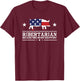 Ribertarian Ribs Pig Patriot Grilling Funny BBQ Smoker Grill T-Shirt - T-Shirt | Maroon