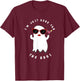 I'm Just Here For The Boos Women Funny Halloween Ghost T-Shirt - T-Shirt | Maroon