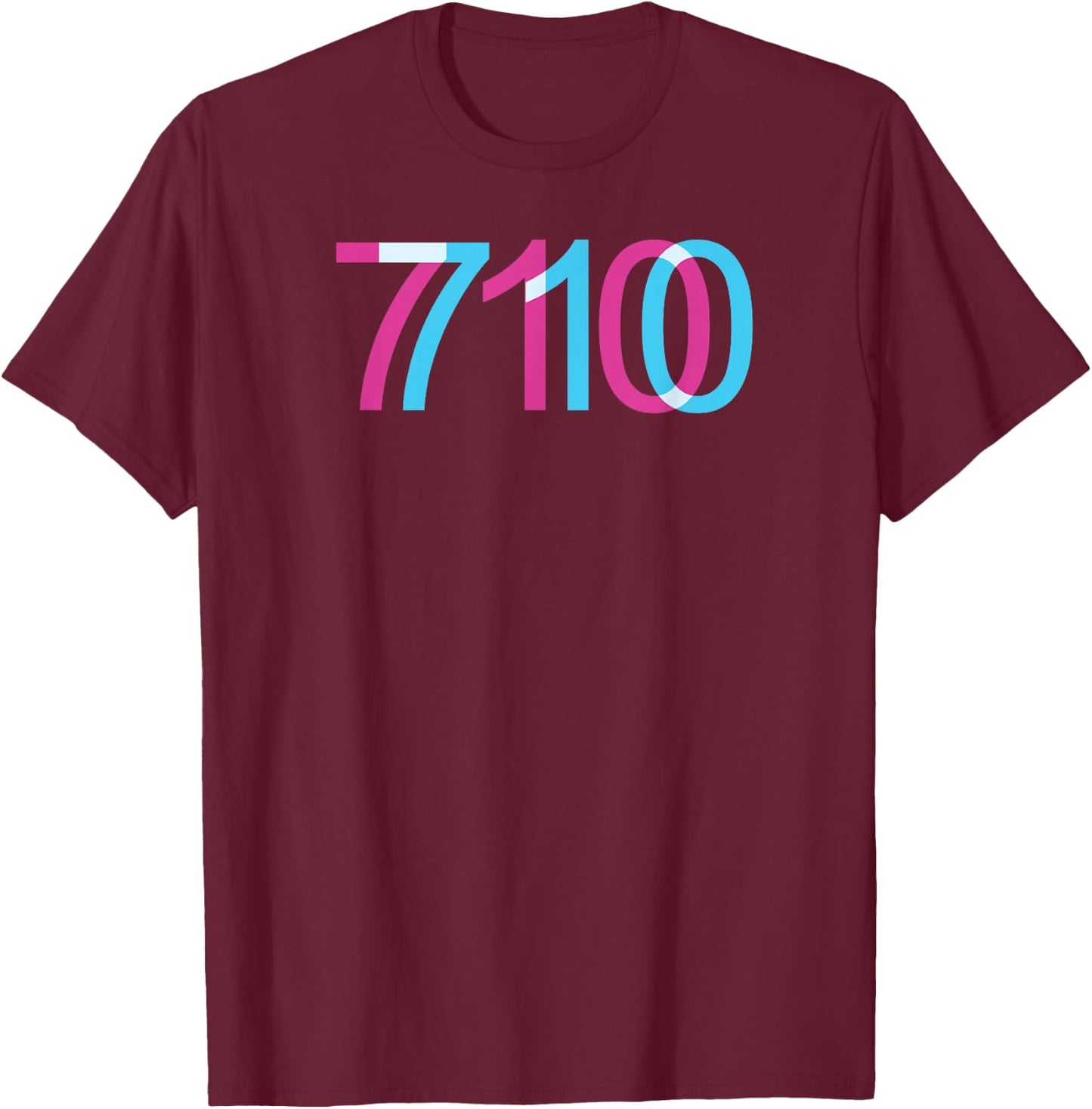 710 Oil Dabbing 420 Trippy Glitch T-Shirt - T-Shirt | Maroon