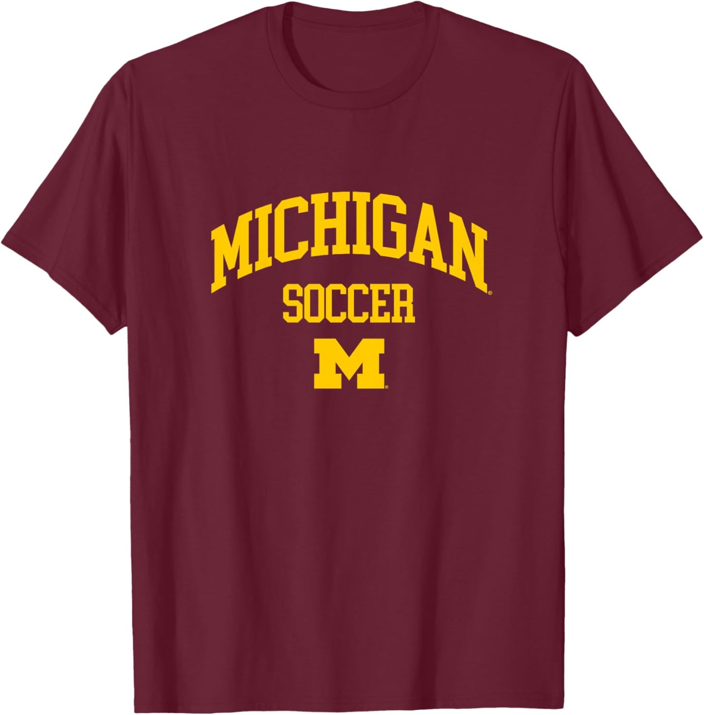 Kids University of Michigan Wolverines U of M Soccer T-Shirt - T-Shirt | Maroon
