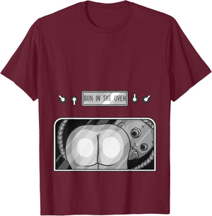 Funny Bun In The Oven Gift | Cute Expecting Pregnant Women T-Shirt - T-Shirt | Maroon