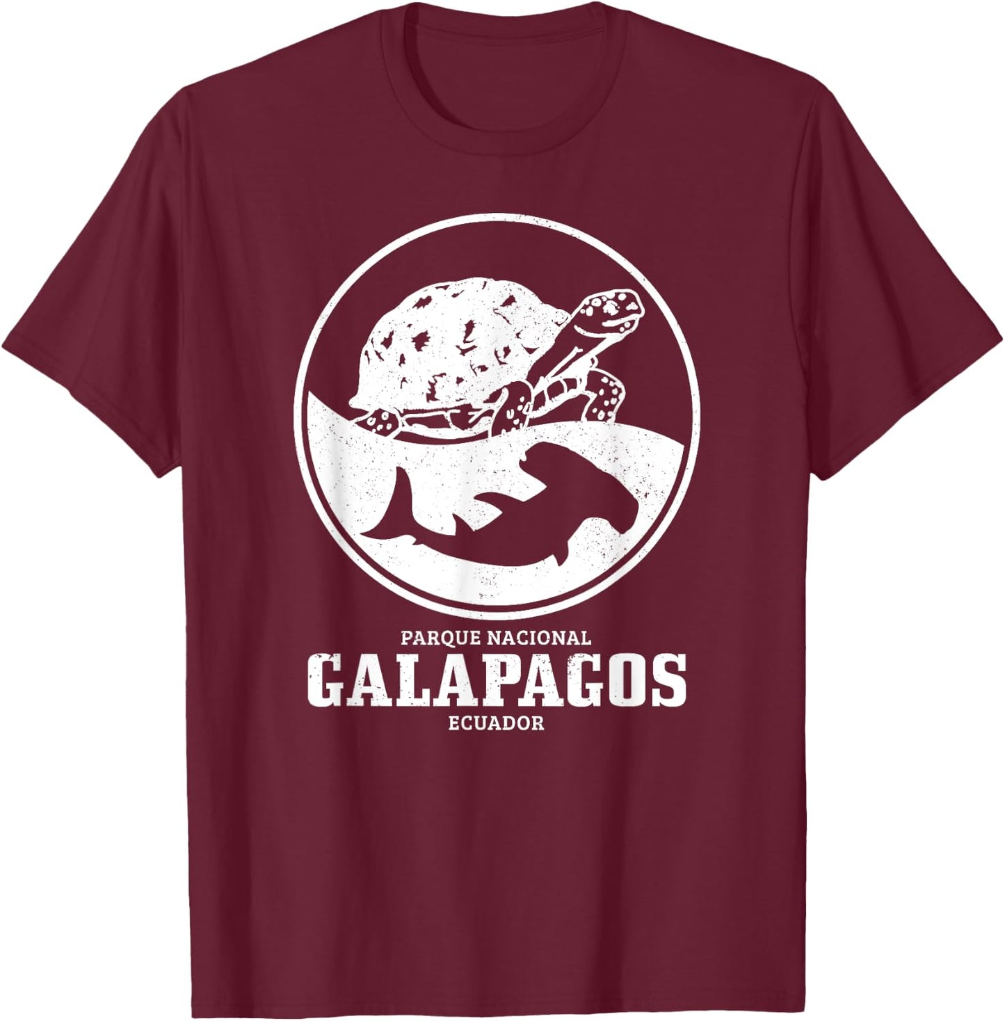 Galapagos Islands Turtle Shark Diving Ecuador T-Shirt - T-Shirt | Maroon