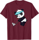 Panda Playing Golf Funny Animal Golfer Panda Bear Golfing T-Shirt - T-Shirt | Maroon