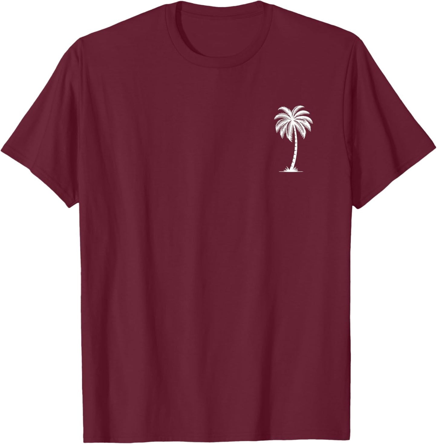 Hawaiian Beach Summer Vacation Women Men Palm Tree T-Shirt - T-Shirt | Maroon