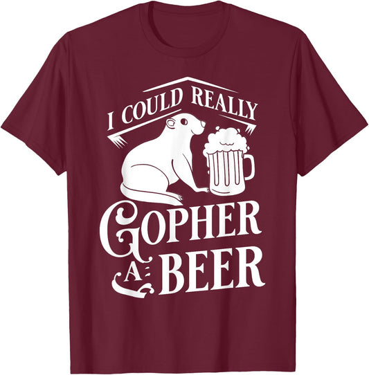 Gopher Hunting Gift Funny Traps Killer T-Shirt - T-Shirt | Maroon