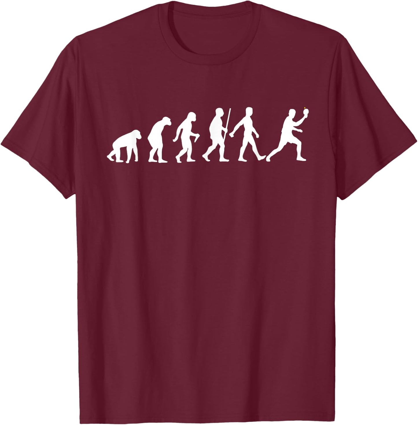 Funny Ping Pong Gift Men Women Table Tennis Player Evolution T-Shirt - T-Shirt | Maroon