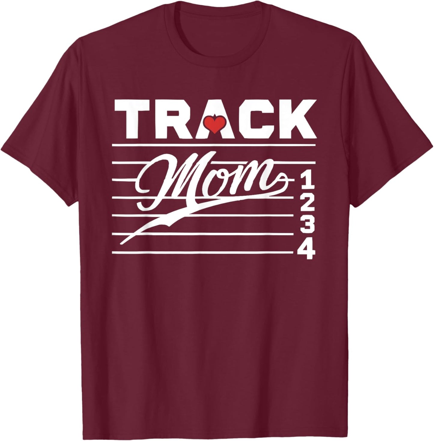 Track And Field Mom Athlete Runner Mothers Day T-Shirt - T-Shirt | Maroon