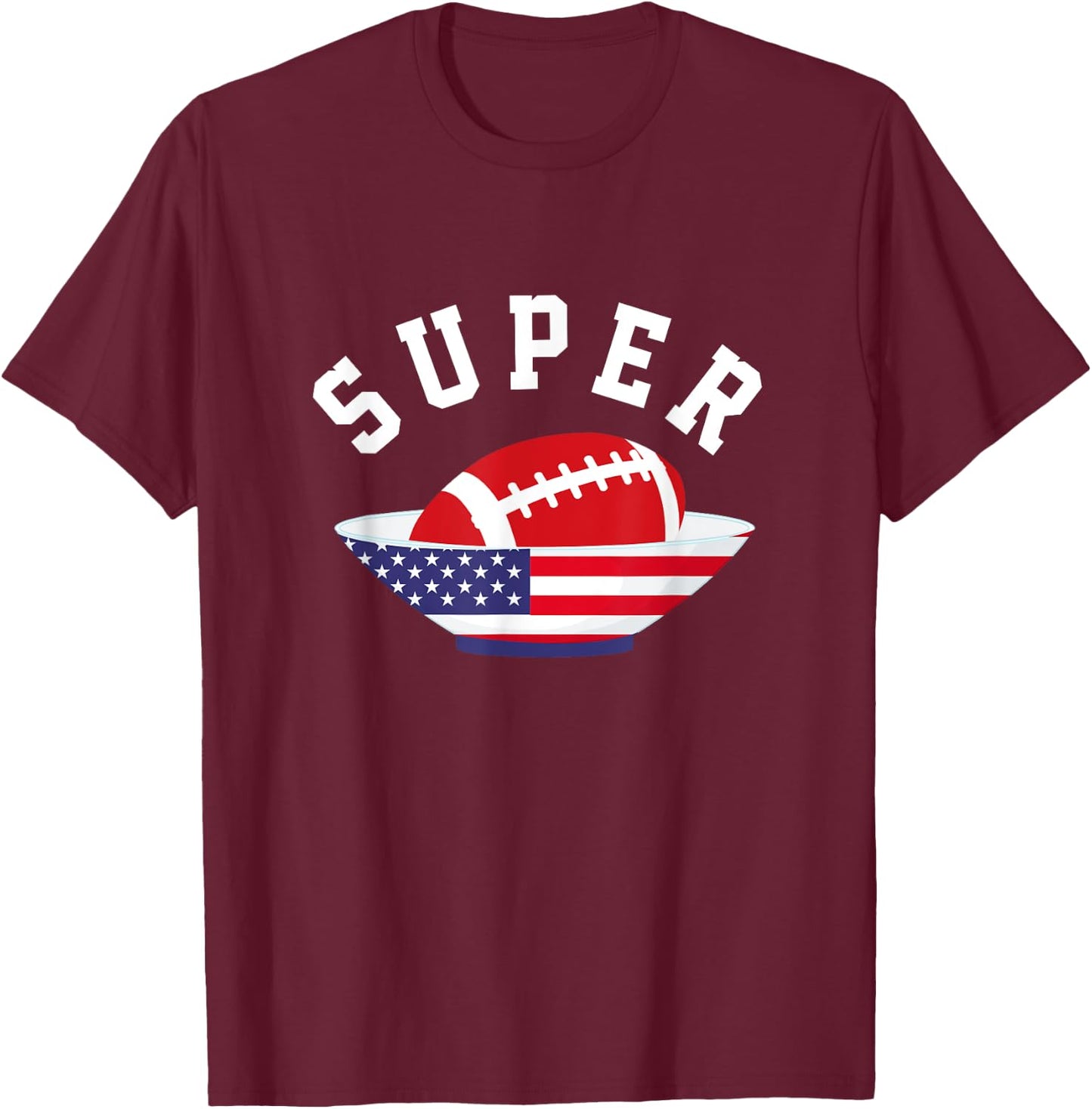 Super Tournament Rugby Football Football Sports Bowl Gift T-Shirt - T-Shirt | Maroon
