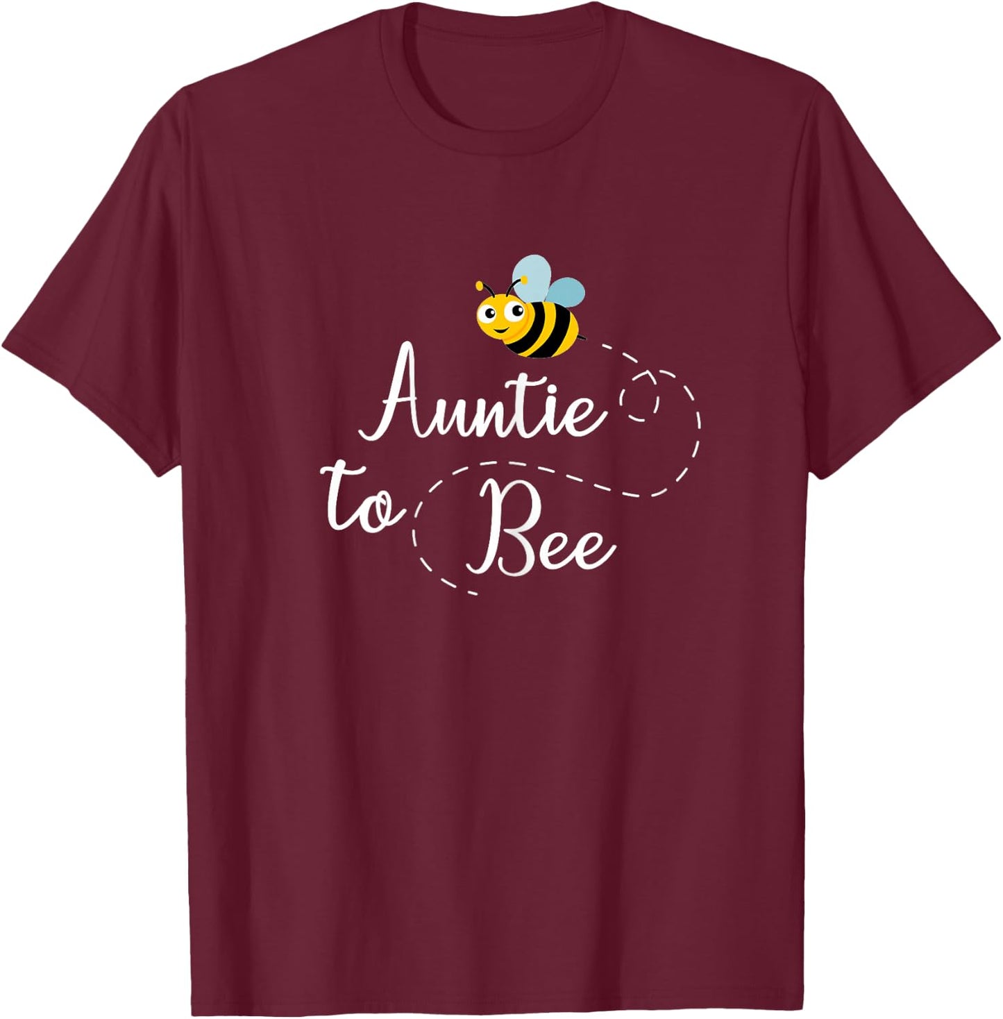 Auntie to Bee , Cute Pregnancy Announcement T-Shirt - T-Shirt | Maroon