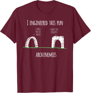 Funny Civil Engineer - Structural Engineer Pun Gift T-Shirt - T-Shirt | Maroon