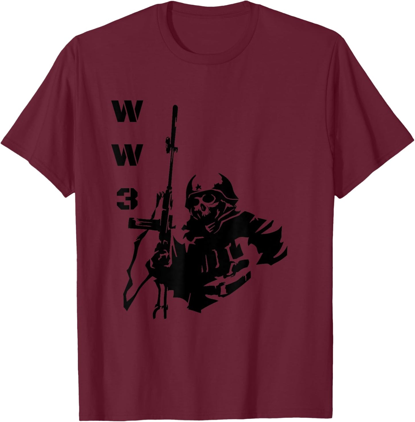 WW3 Novelty T-Shirt - T-Shirt | Maroon