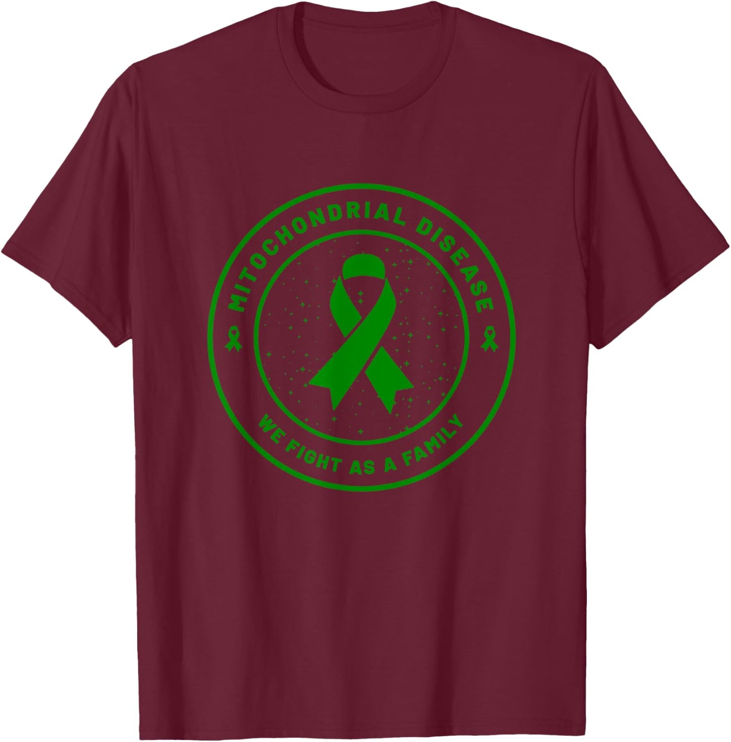 Mitochondrial Disease Ribbon Awareness Family Support Gift T-Shirt - T-Shirt | Maroon