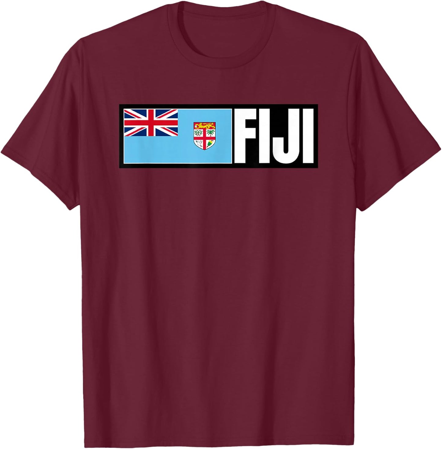 Fiji Flag T-Shirt - T-Shirt | Maroon