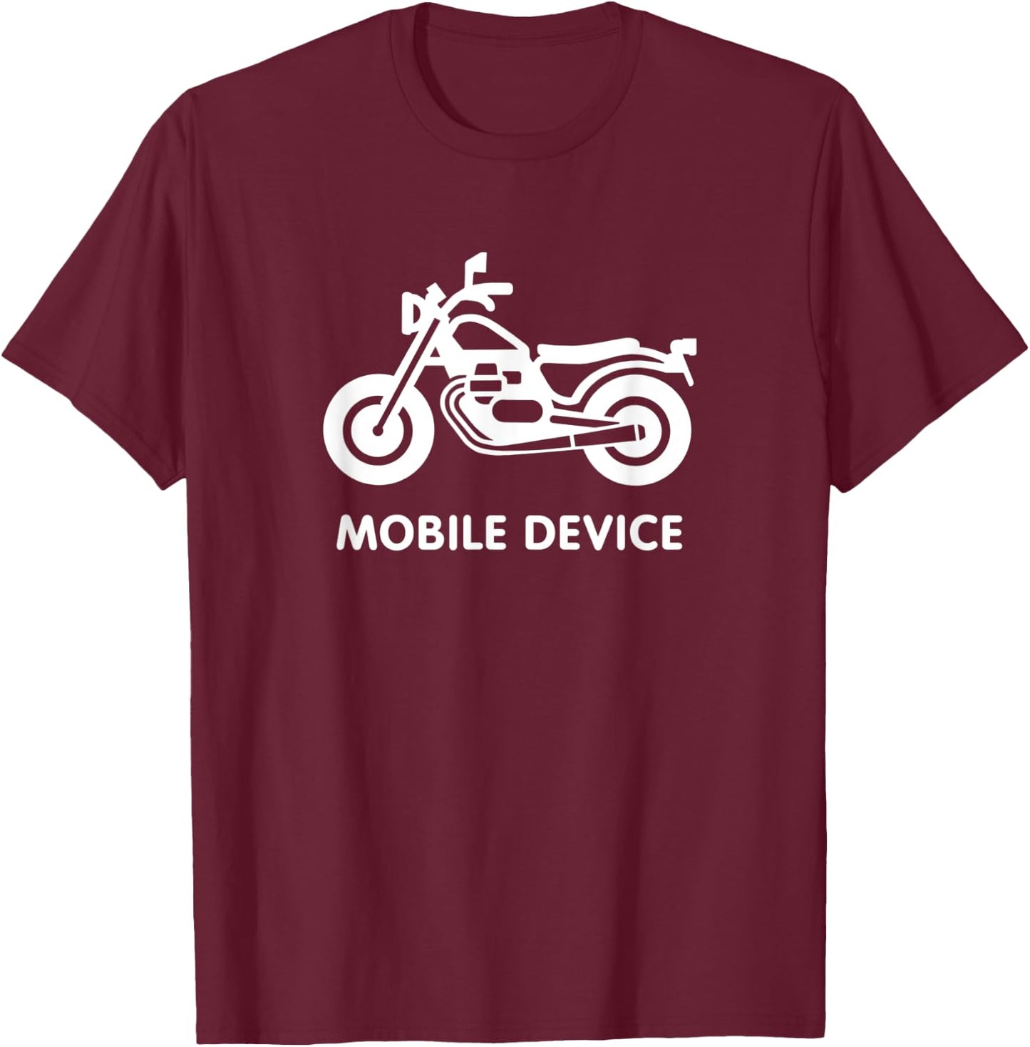 Motorcycle - Mobile device T-Shirt - T-Shirt | Maroon