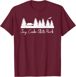 Jay Cooke State Park Rustic Bear Forest Camping Campground T-Shirt - T-Shirt | Maroon
