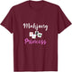 Mahjong Princess Mah Jongg Tiles Ma Jiang Chinese Game Set T-Shirt - T-Shirt | Maroon
