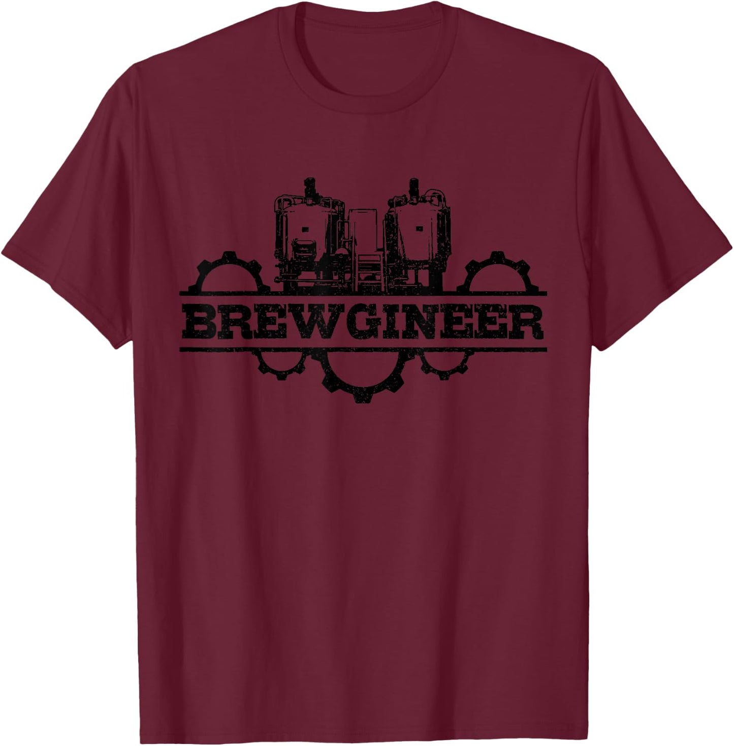 Beer Brewer Brewgineer Homebrewing Craft Beer Brewmaster T-Shirt - T-Shirt | Maroon