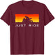 Motorcycle Clothing - Motorcycle T-Shirt - T-Shirt | Maroon