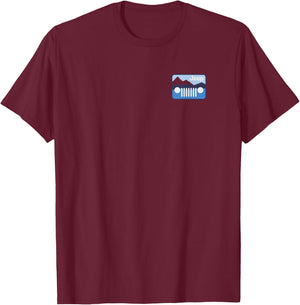 Jeep Grille Badge - Officially Licensed T-Shirt - T-Shirt | Maroon