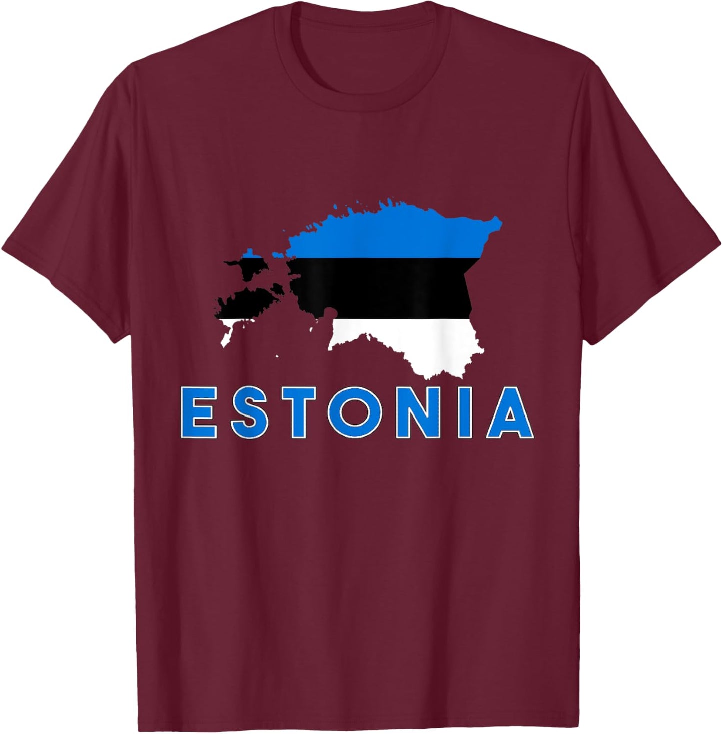 Estonian Flag Of Estonia Men Women Kids T-Shirt - T-Shirt | Maroon