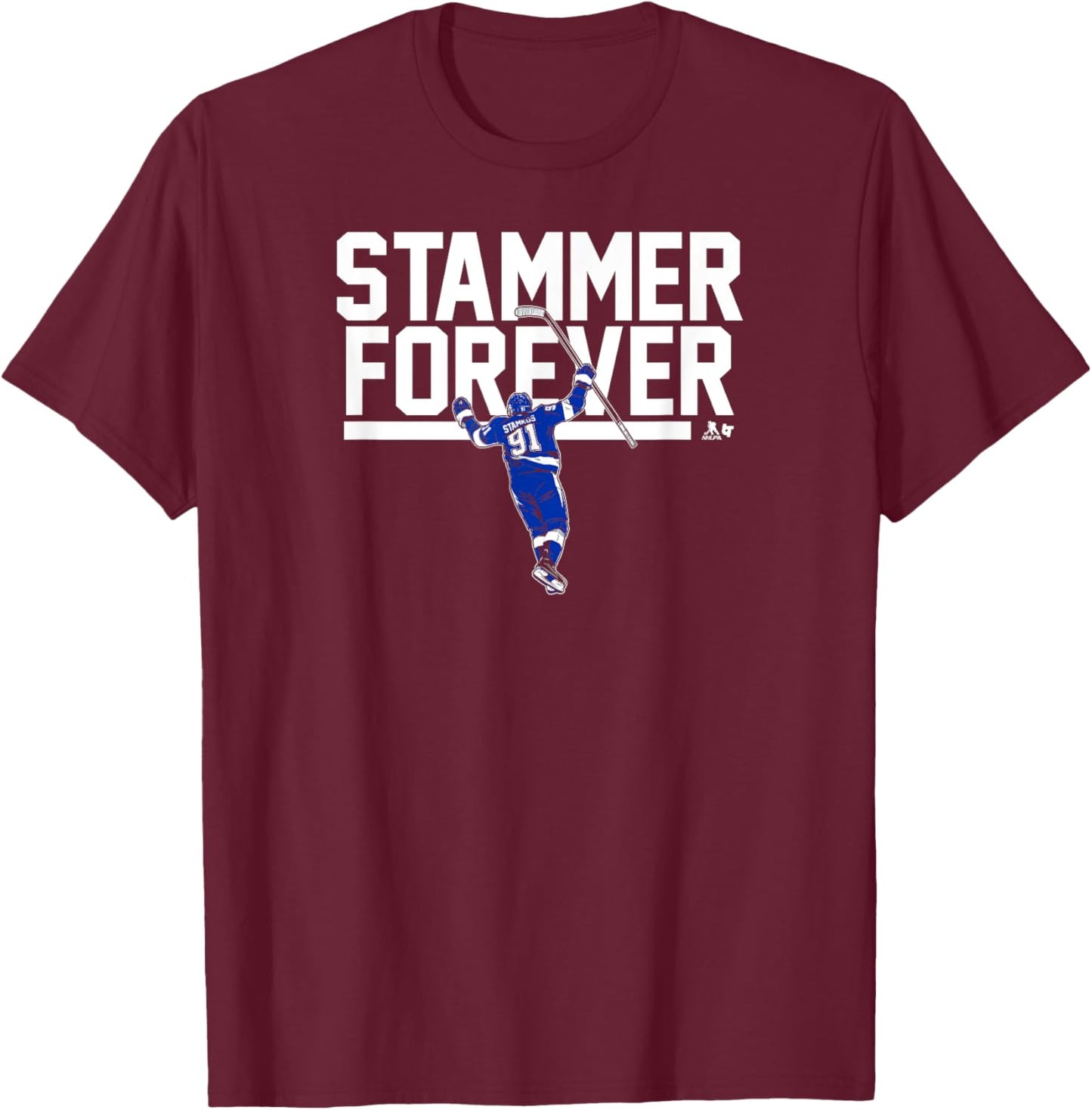 Steven Stamkos - Stammer Forever - Tampa Bay Hockey T-Shirt - T-Shirt | Maroon