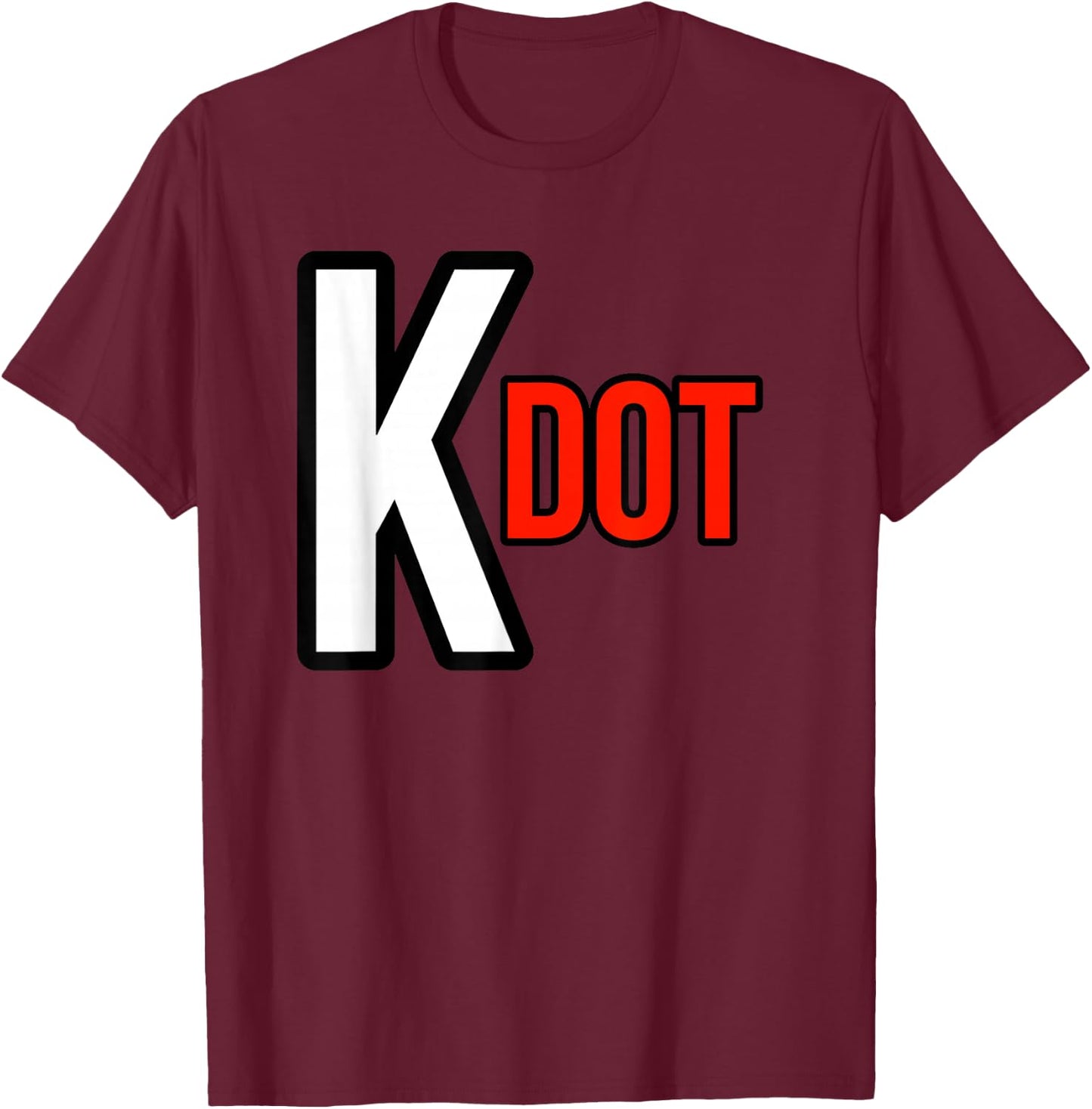 Steezee World K. Dot 2024 -Kids Black Cotton 100% Modern Art Text Design T-Shirt - T-Shirt | Maroon