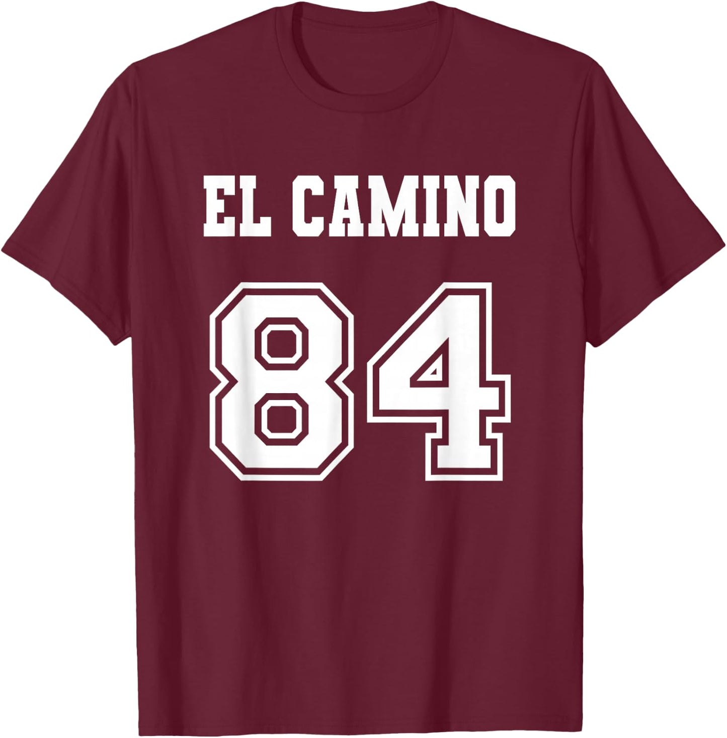 Jersey Style El Camino 84 1984 Old School Muscle Car Pickup T-Shirt - T-Shirt | Maroon