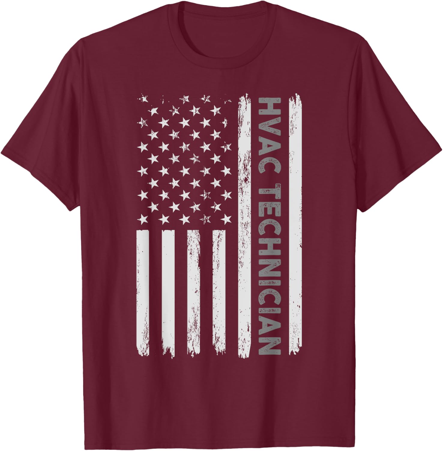 US HVAC Technician Gift USA Repairman Men Fourth Of July T-Shirt - T-Shirt | Maroon
