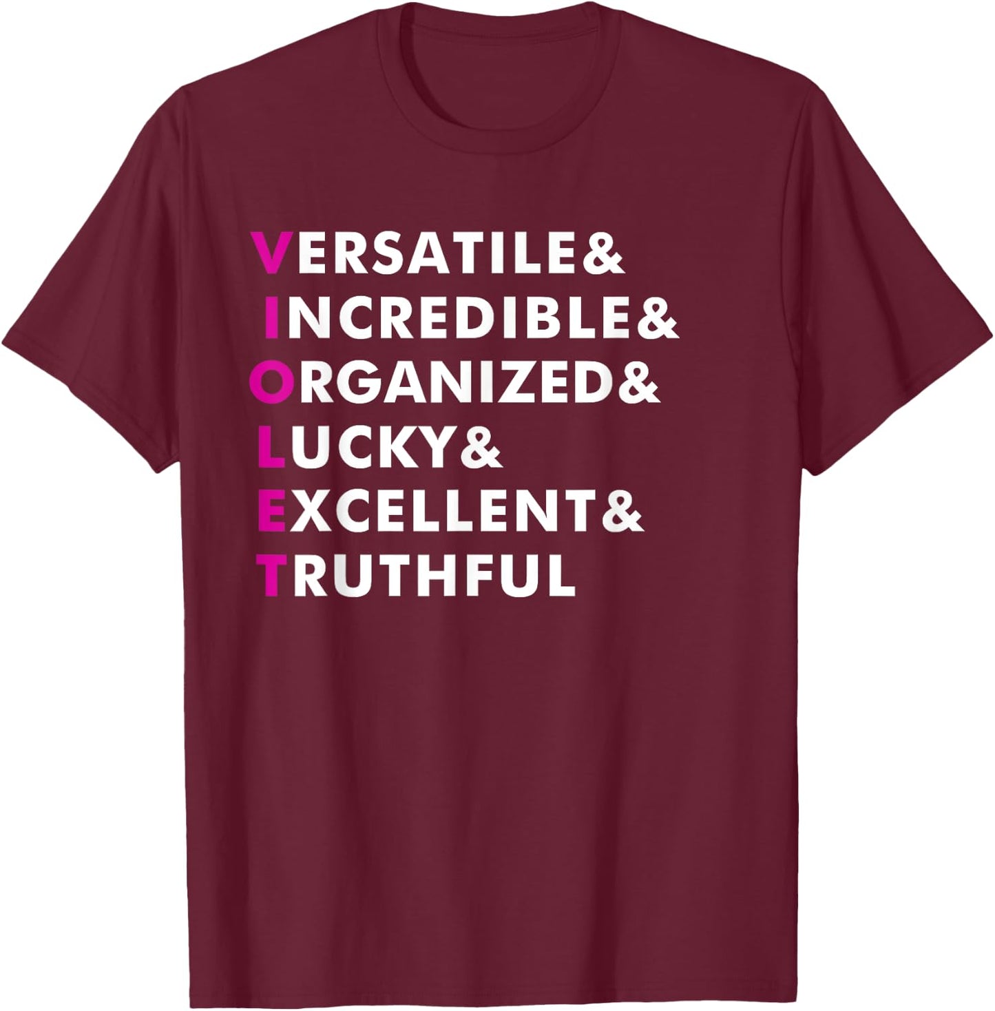 Violet Name Shirt Personalized Gift T-Shirt - T-Shirt | Maroon