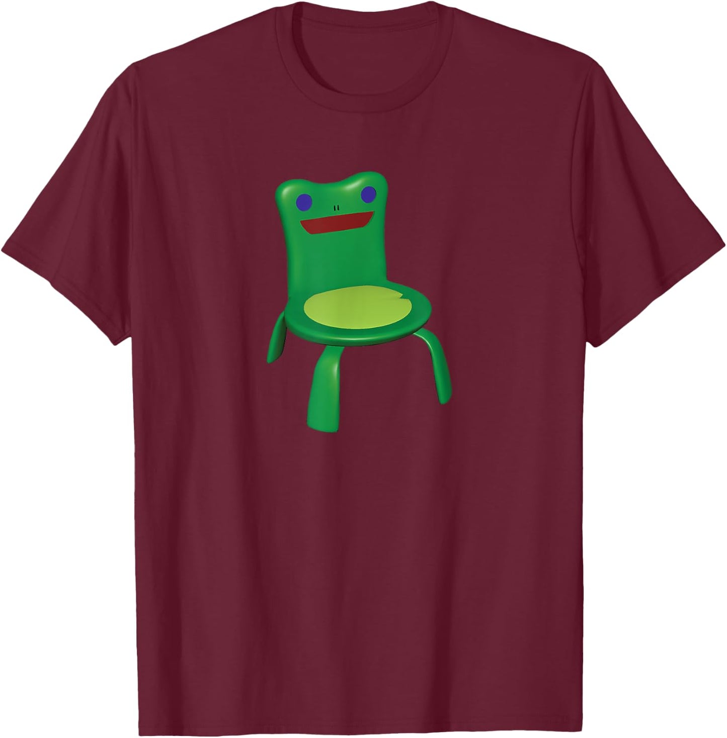 Froggy Chair Meme T-Shirt - T-Shirt | Maroon