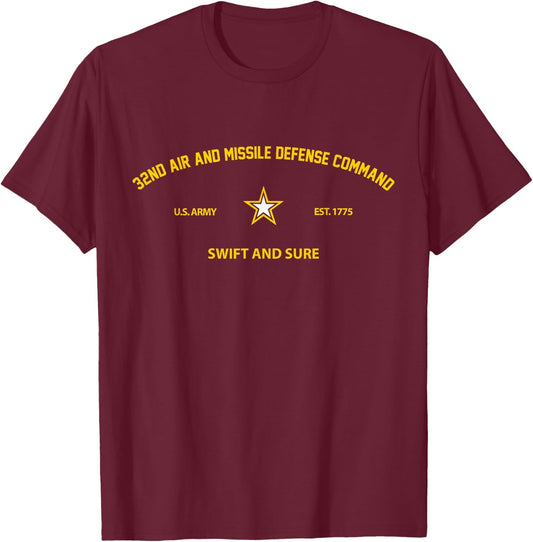 32nd Air and Missile Defense Command T-Shirt - T-Shirt | Maroon