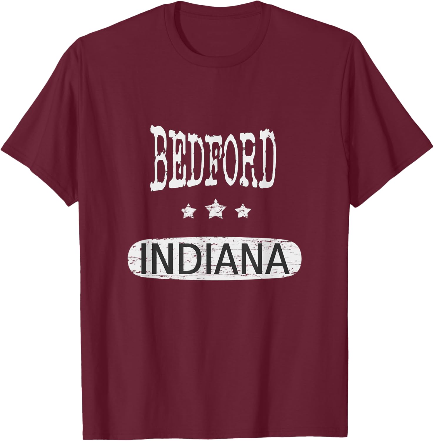 Vintage Bedford Indiana T-Shirt - T-Shirt | Maroon