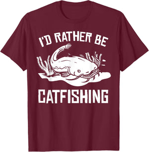 Catfish Fishing Flathead Catfishing Catfisher T-Shirt - T-Shirt | Maroon
