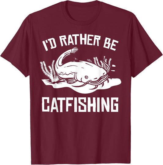 Catfish Fishing Flathead Catfishing Catfisher T-Shirt - T-Shirt | Maroon