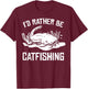 Catfish Fishing Flathead Catfishing Catfisher T-Shirt - T-Shirt | Maroon